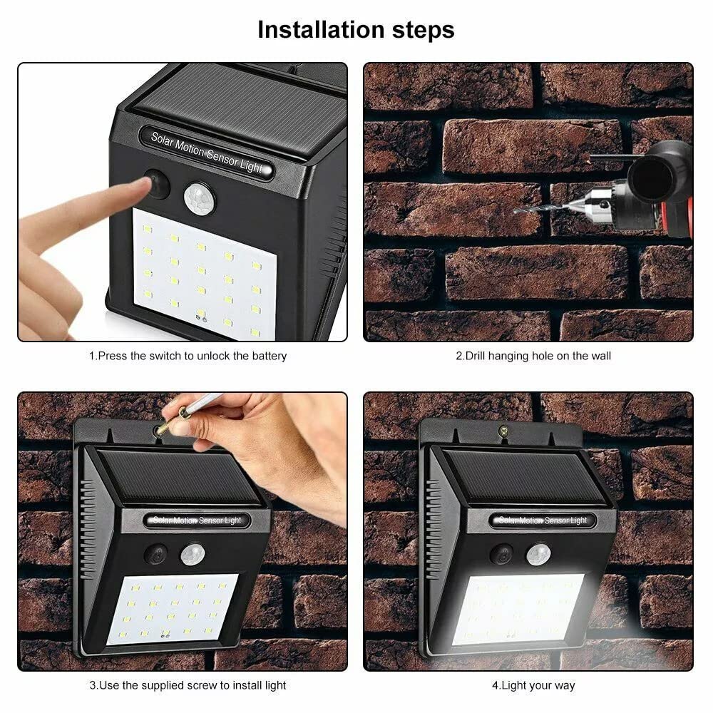 LED Solar Motion Sensor Light